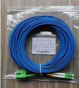 Patch Cord SC/APC - LC/APC Duplex Singolo Modo 9/125 G657-A2 Connettore Verde Guaina LSZH Blu