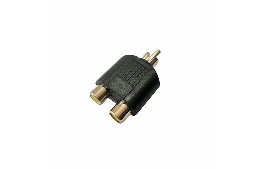 Adattatore da 2 RCA Femmine a 1 RCA Maschio
