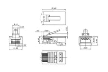 Carica l&#39;immagine nel visualizzatore di Gallery, Connettore RJ45 Cat 6 UTP Non Schermato
