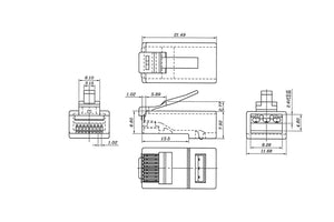 Connettore RJ45 Cat 6A UTP Non Schermato