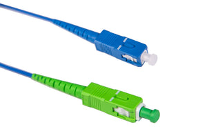 Patch Cord SC/APC - SC/UPC Simplex Singolomodo 9/125 G657 A2 Connettore Blu Guaina LSZH Blu