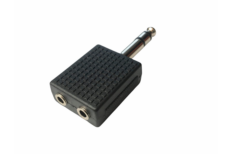 Riduttore 2 prese Jack 3,5 stereo a Jack 6,3 stereo