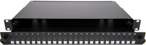 Cassetto Ottico Estraibile Nero 24 Pos SC simplex LC Duplex